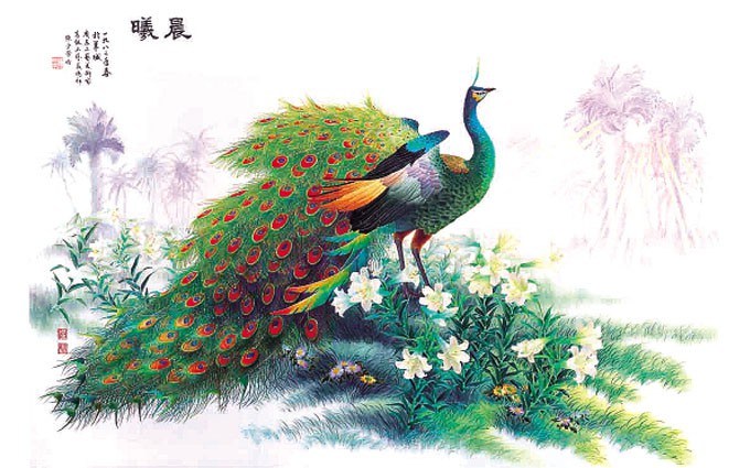 广绣传统作品最受青睐 构图饱满色彩强烈者佳