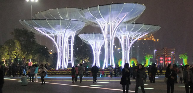 广州夜景最美的地方：花城广场灯光灿烂、夜色醉人！