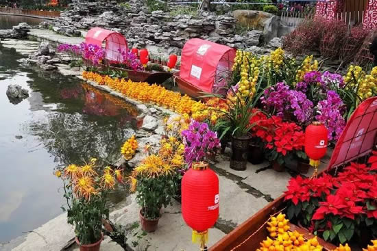 春节广州荔枝湾涌水上花市一日游