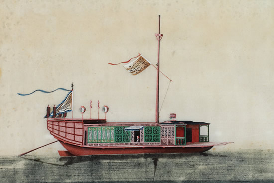 广州十三行博物馆馆藏通草画展览在文化公园展出